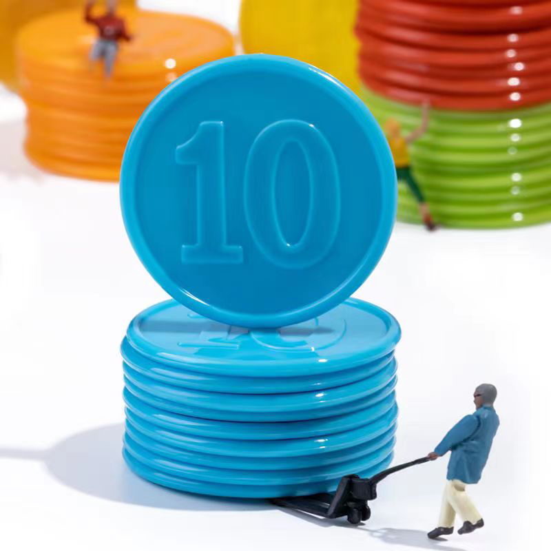Board Game With Chips - 40 peças de fichas de pôquer