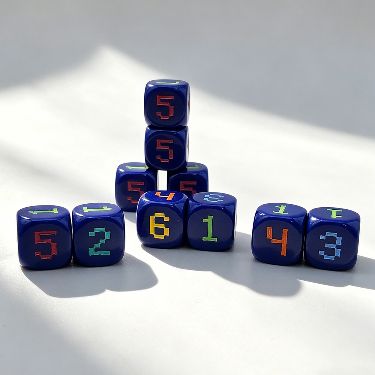 Game Token Counter - Conjunto de 10 peças de dados