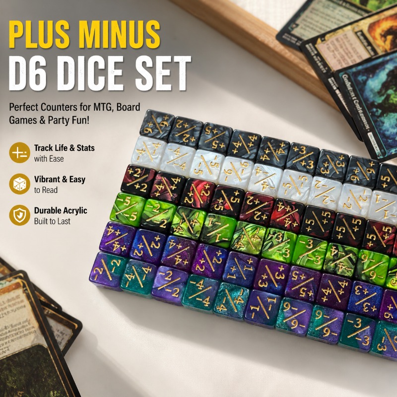 Game Token Counter - Dados de 16mm com Números Plus
