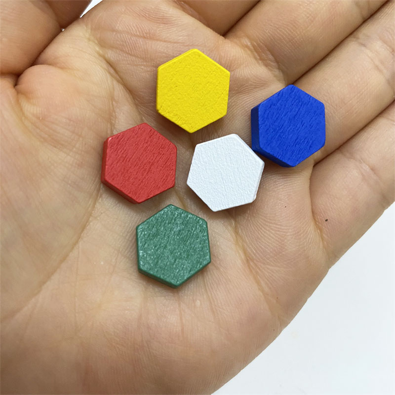 Board Game Hegemony - 50 peças de madeira hexagonal prisma
