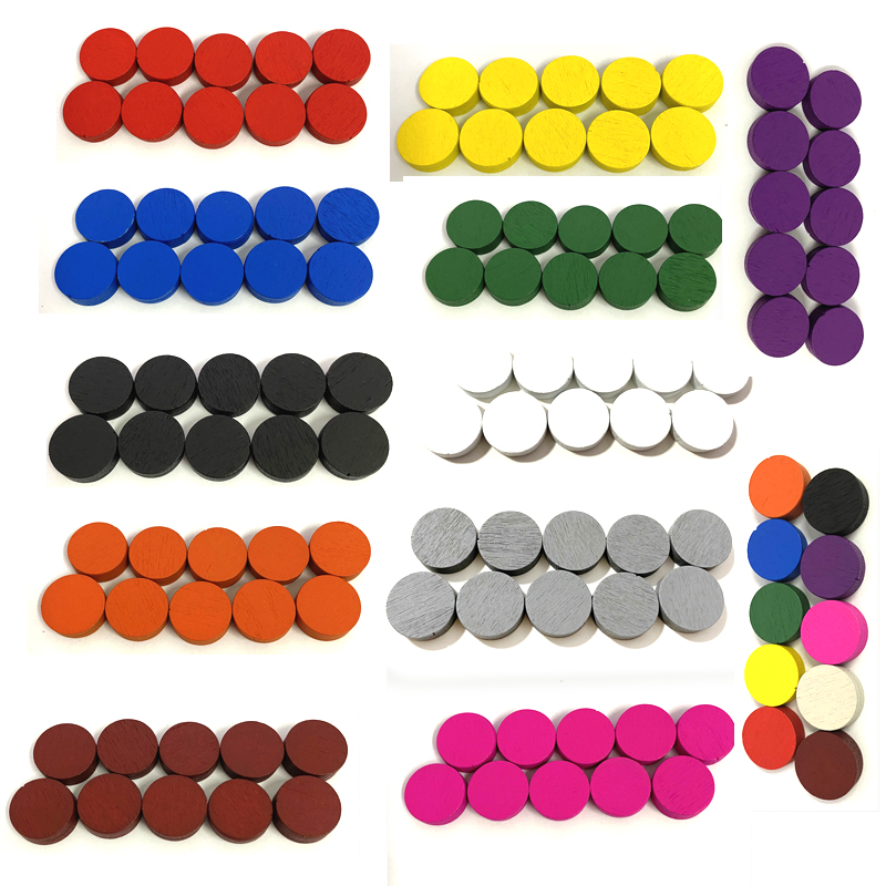 Game Token Counter - 50 peças 15*5mm 11 cores discos