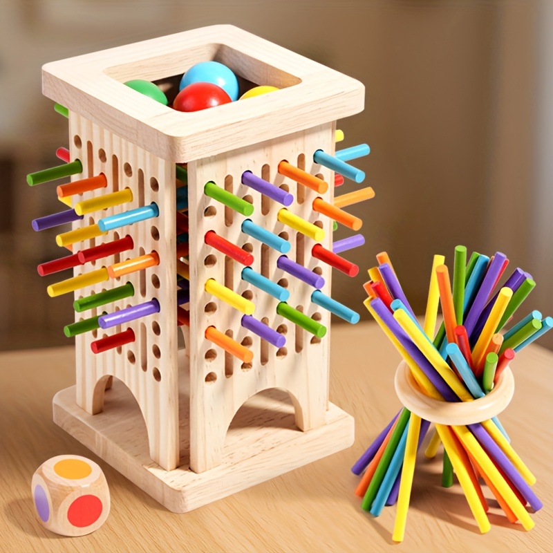 Board Game Ideas - Jogo de tabuleiro de madeira montessori,