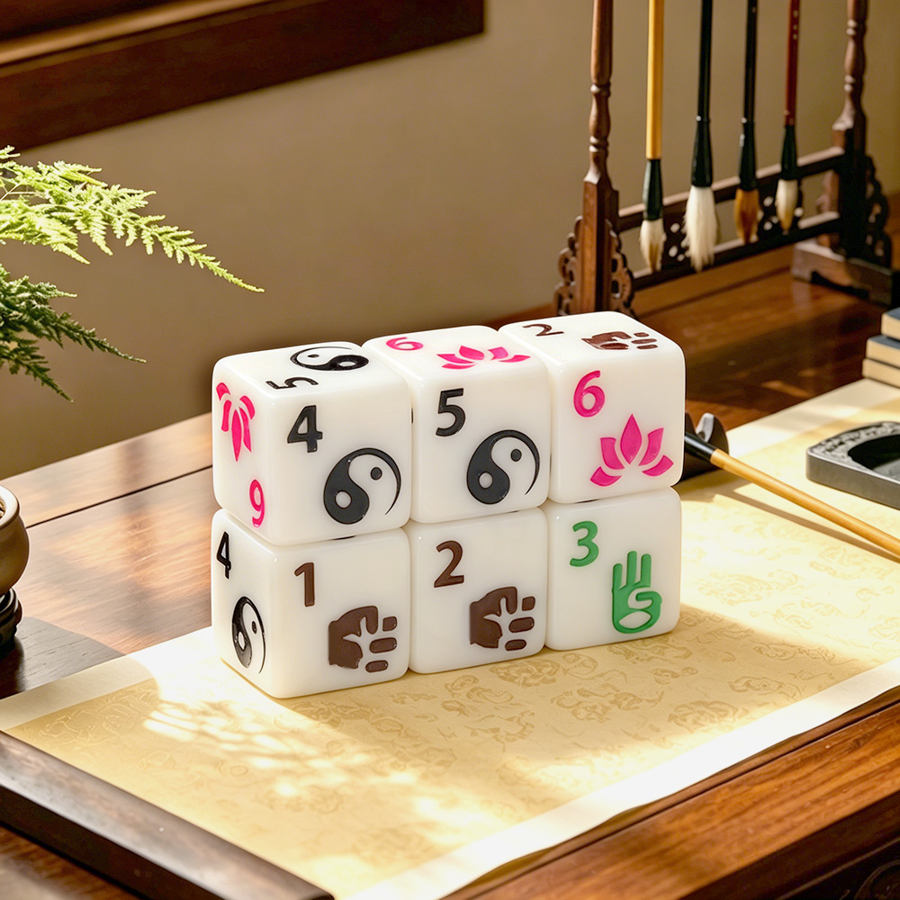 Board Game Zen - Conjunto de Dados Poliédricos com Tema