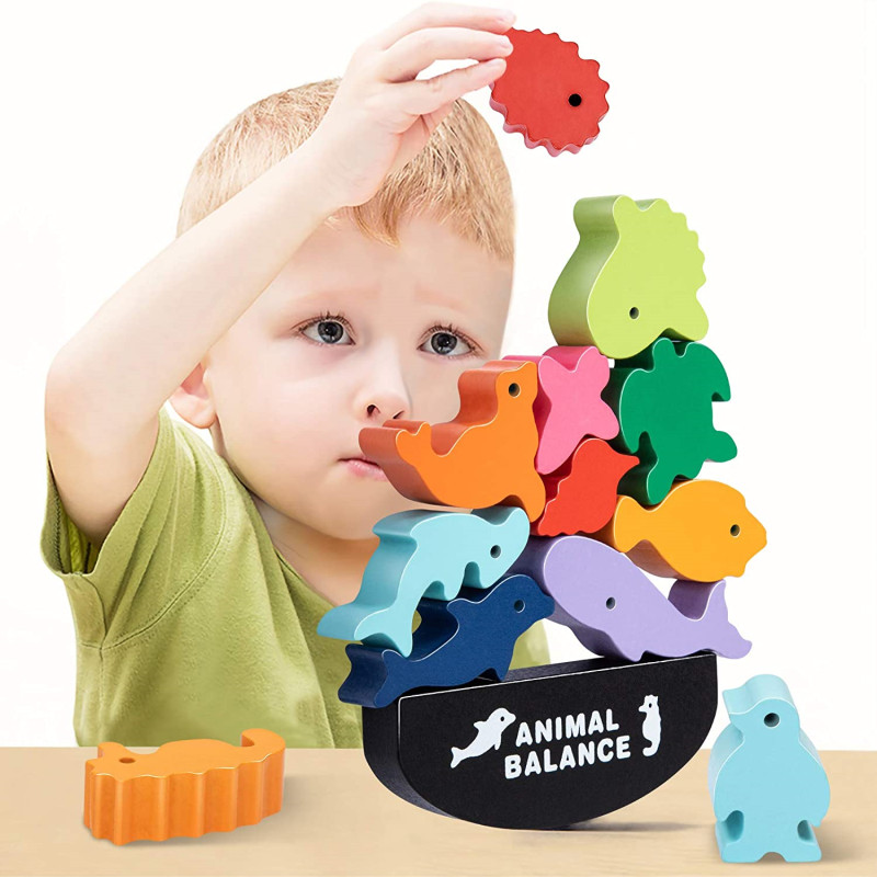 Board Game Ideas - Novas crianças montessori blocos de equilíbrio