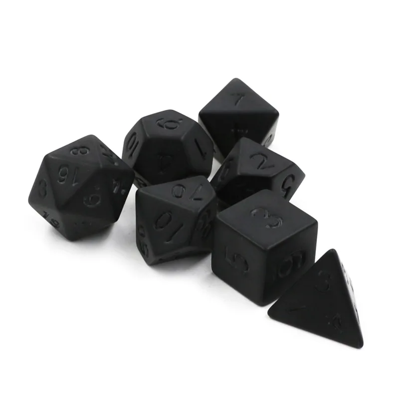 Game Token Counter - 7 pçs/lote conjunto de dados preto