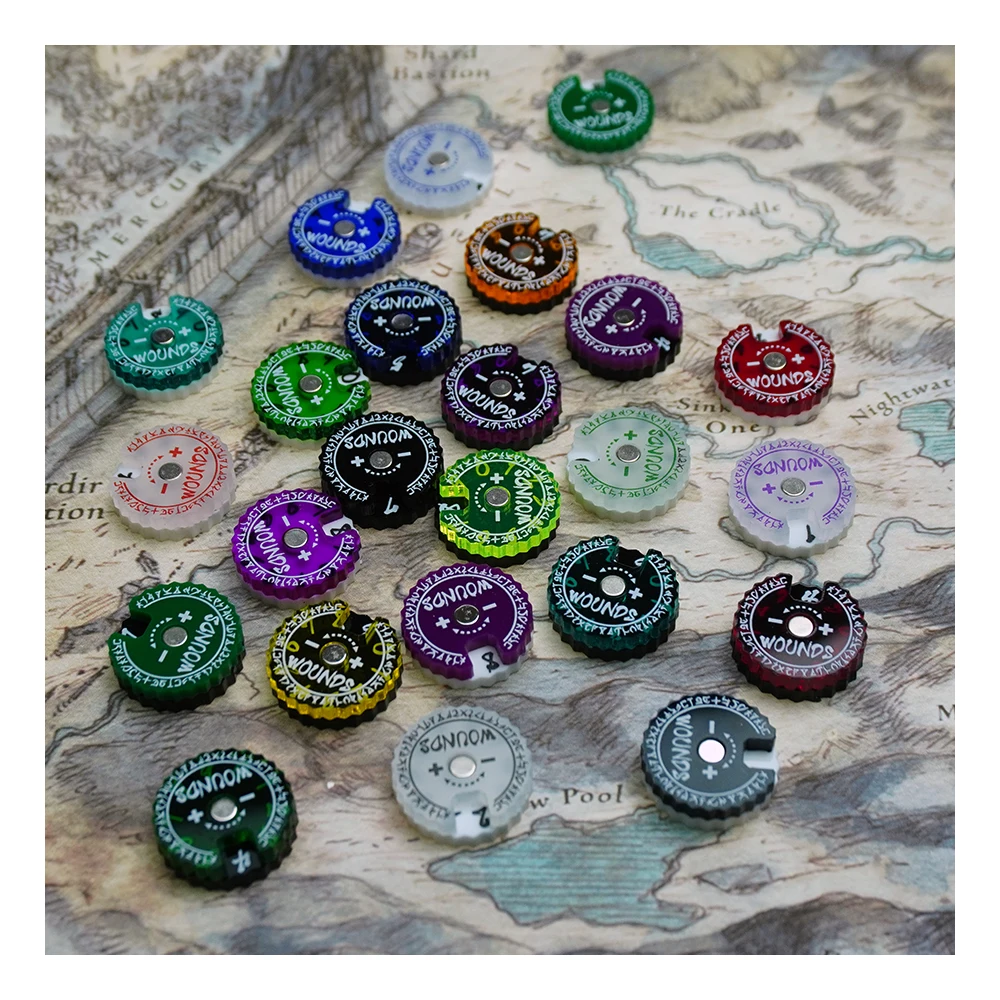 Game Token Counter - Rastreador de feridas de 20 mm