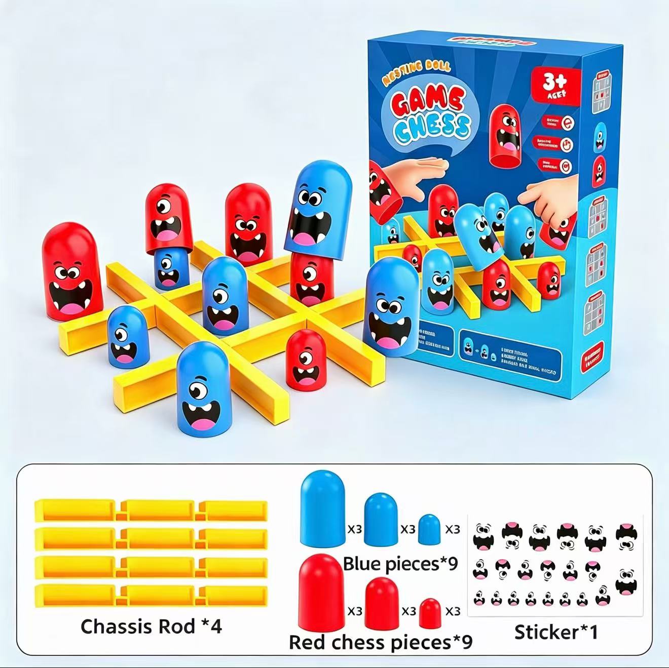 Board Game Ideas - Jogo de Tabuleiro Tic-Tac-Toe com Copos