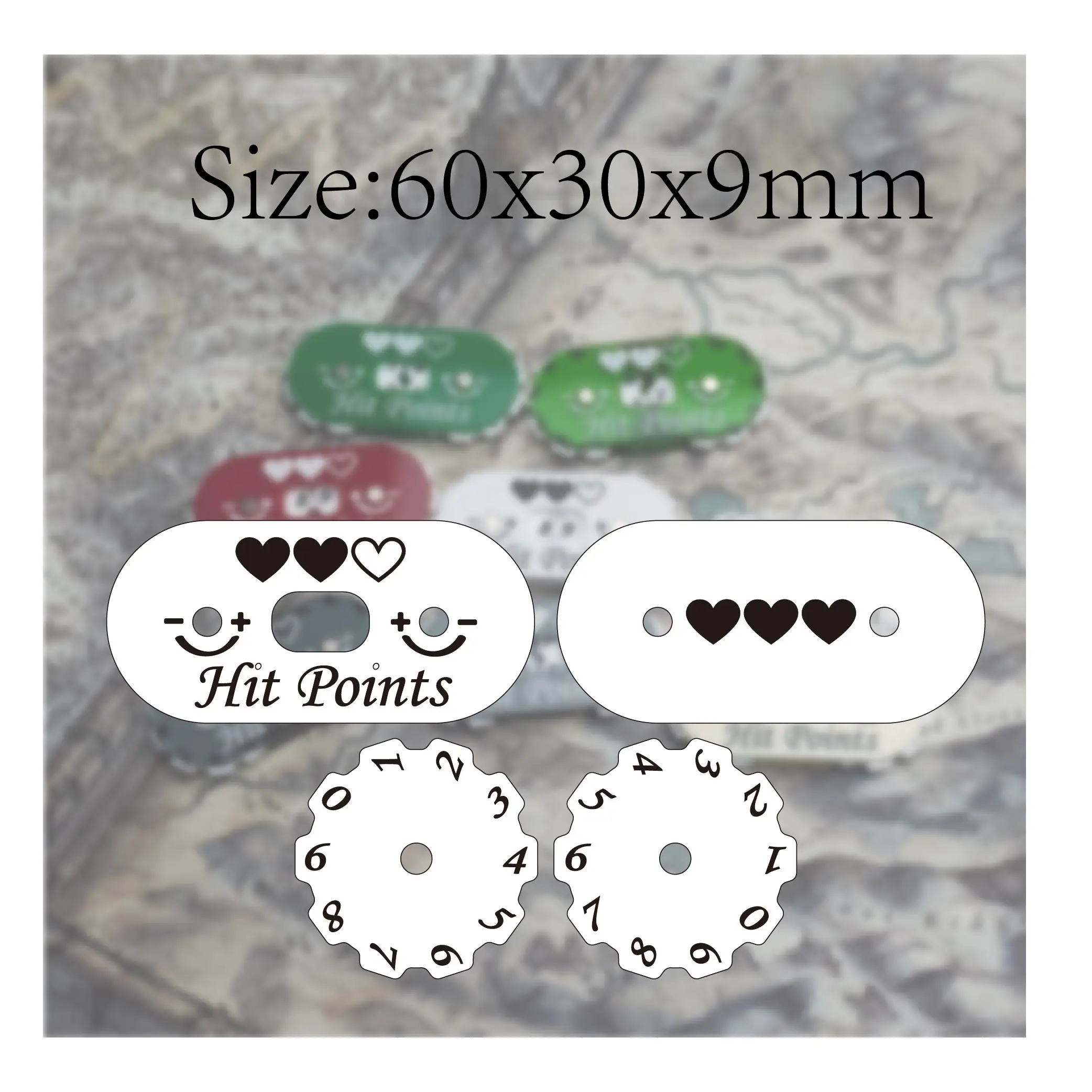 Rastreador premium de 60x30 mm - Game Token Counter avaliação e preço