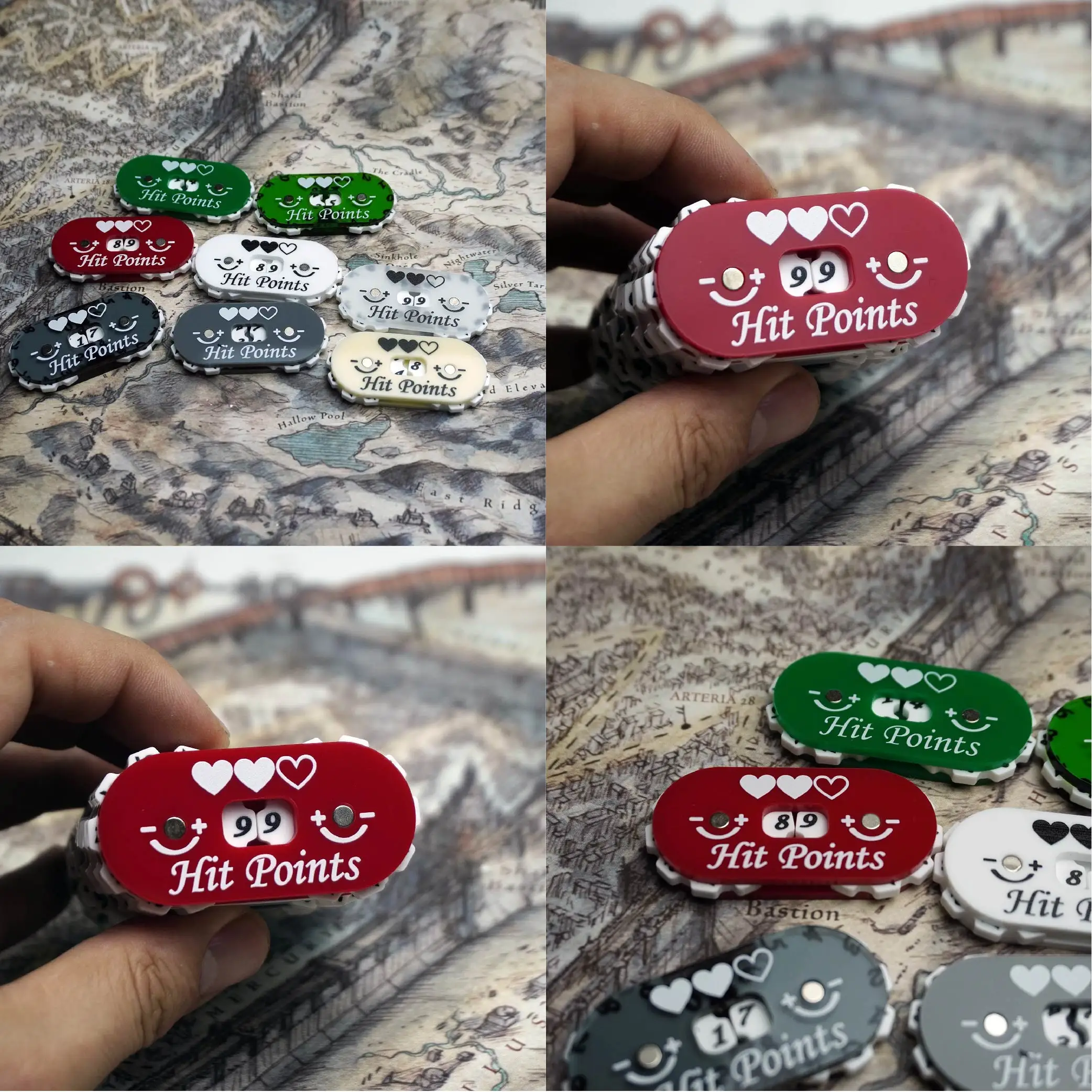 Rastreador premium de 60x30 mm - Game Token Counter avaliação e preço
