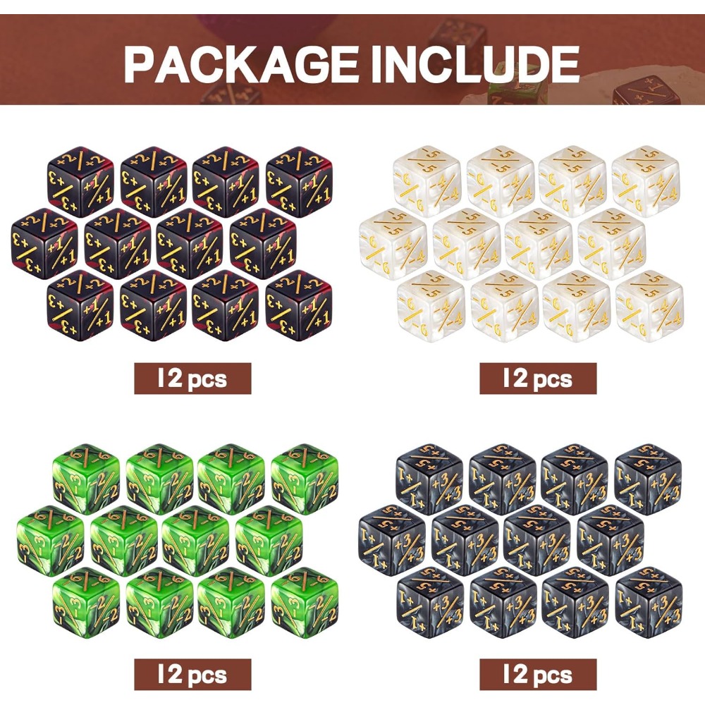 48 Peças de Dados de Contagem  - Game Token Counter avaliação e preço
