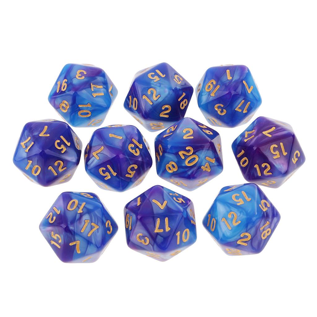 10 pçs dados poliédricos de 20 - Board Game Viral avaliação e preço