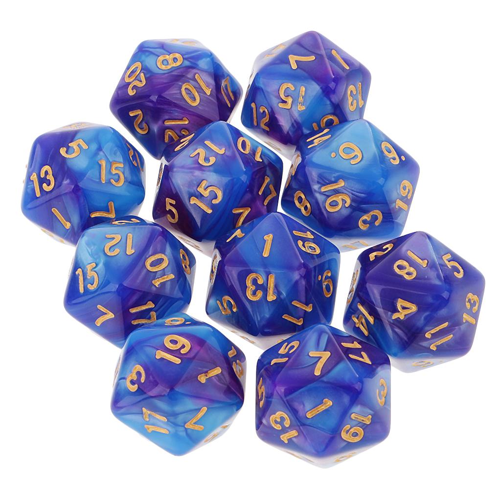10 pçs dados poliédricos de 20 - Board Game Viral avaliação e preço