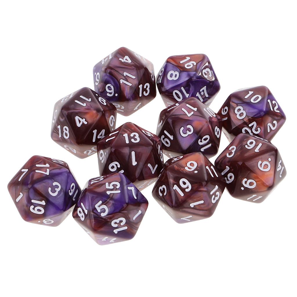 10 pçs dados poliédricos de 20 - Board Game Viral avaliação e preço