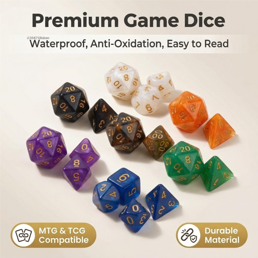 Conjunto de 7 peças de dados p - Board Game Hegemony avaliação e preço