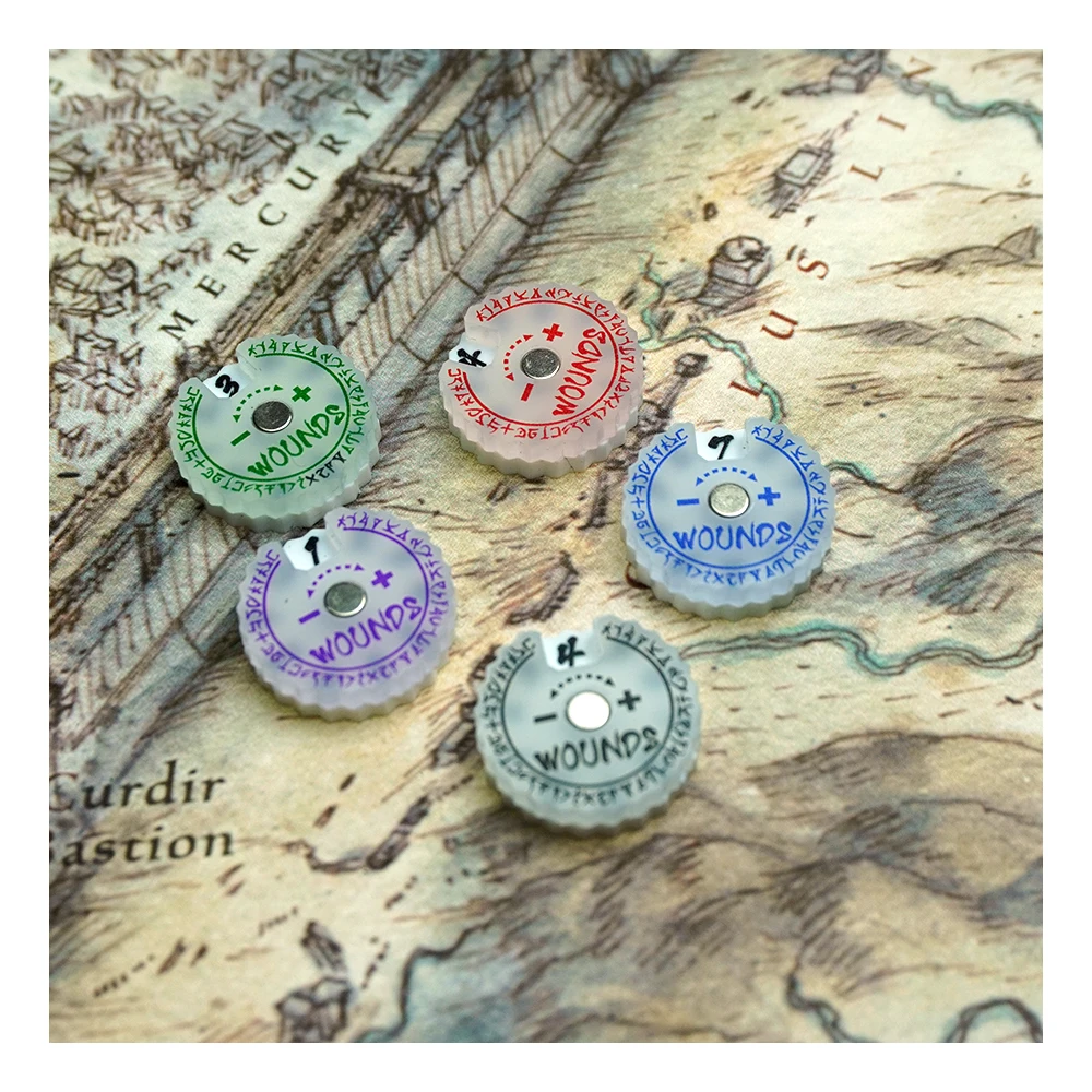 Rastreador de feridas de 20 mm - Game Token Counter avaliação e preço