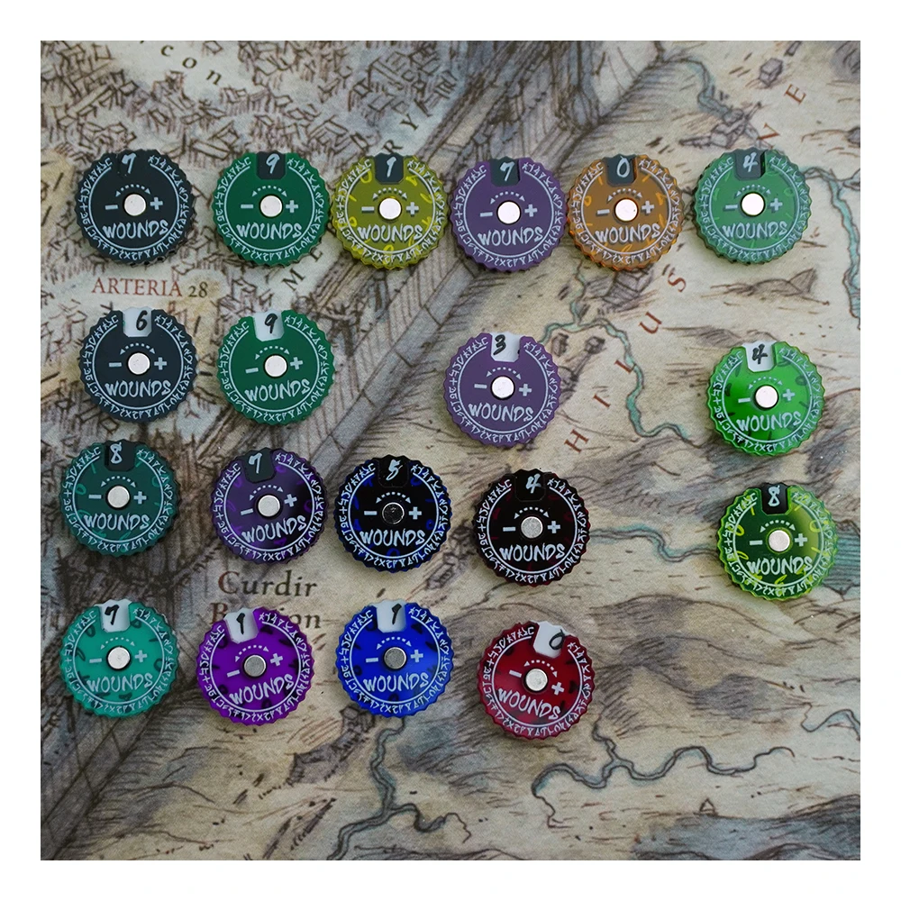 Rastreador de feridas de 20 mm - Game Token Counter avaliação e preço